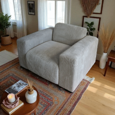 1 Scooch | Candy Armchair | Big Billy Corduroy-Ivory